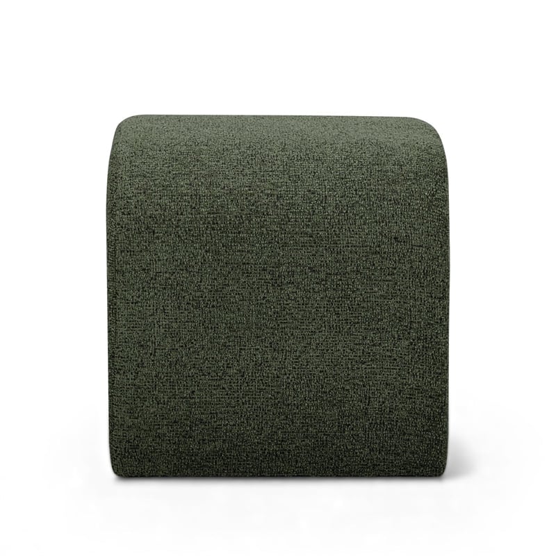 Desi Green Woven Fabric Ottoman