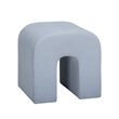 Desi Light Blue Velvet Ottoman
