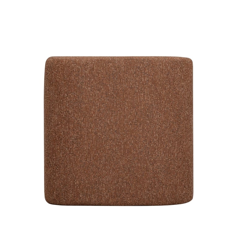 Desi Red Woven Fabric Ottoman