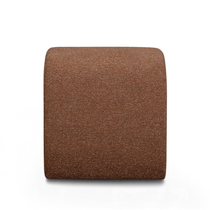 Desi Red Woven Fabric Ottoman