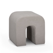 Desi Taupe Velvet Ottoman