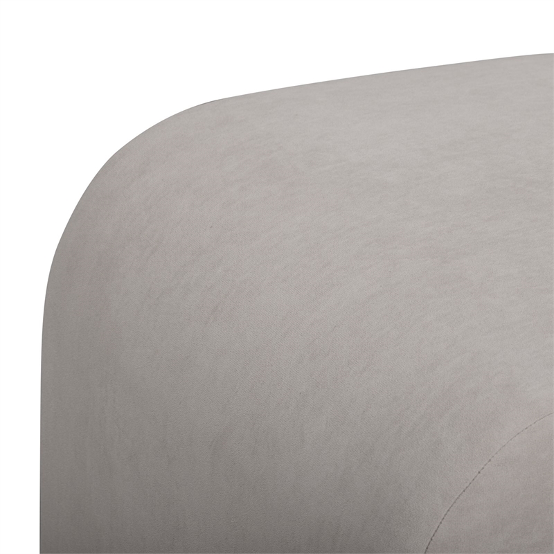 Desi Taupe Velvet Ottoman