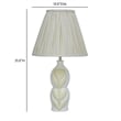 Edith Curved Papier Mache Flower Pleated Table Lamp