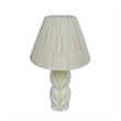 Edith Curved Papier Mache Flower Pleated Table Lamp