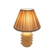 Edith Scalloped Papier Mache Flower Pleated Table Lamp