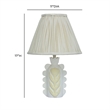 Edith Scalloped Papier Mache Flower Pleated Table Lamp
