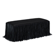 Shag Me Black Performance Vegan Leather Bench
