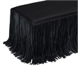 Shag Me Black Performance Vegan Leather Bench