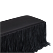 Shag Me Black Performance Vegan Leather Bench