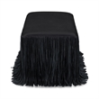 Shag Me Black Performance Vegan Leather Bench