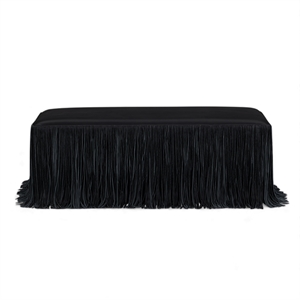 Shag Me Black Performance Vegan Leather Bench