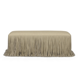 Shag Me Distressed Tan Performance Vegan Leather Bench