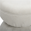 Tomlin Cream Performance Chenille Game Ottoman