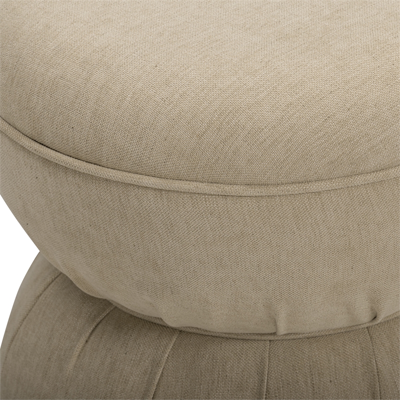 Tomlin Tan Performance Chenille Game Ottoman