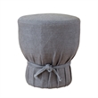 TOV Furniture Elsie Grey Upholstered Pouf