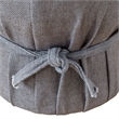 TOV Furniture Elsie Grey Upholstered Pouf