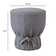 TOV Furniture Elsie Grey Upholstered Pouf