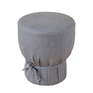 TOV Furniture Elsie Grey Upholstered Pouf