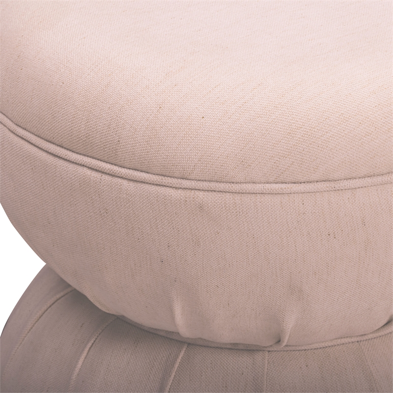 Tomlin Light Pink Performance Chenille Game Ottoman