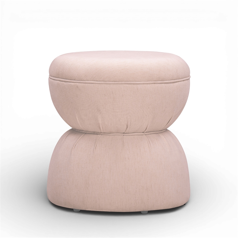 Tomlin Light Pink Performance Chenille Game Ottoman