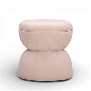 Tomlin Light Pink Performance Chenille Game Ottoman