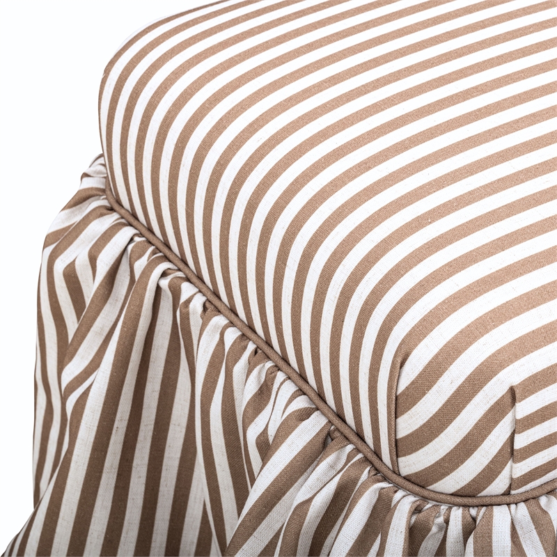 Gertrude Curry Yellow Linen Ottoman