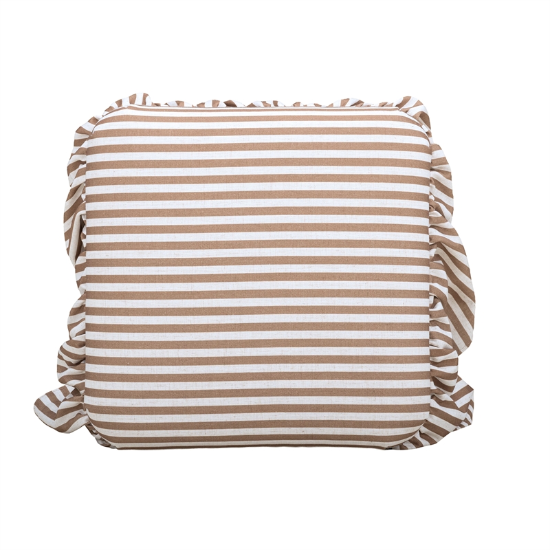 Gertrude Curry Yellow Linen Ottoman