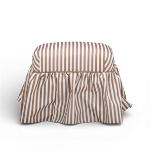 Gertrude Curry Yellow Linen Ottoman