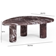 Libby 2-Piece Faux Red Levanto Marble Nesting Coffee Table Set