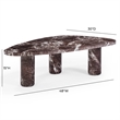 Libby 2-Piece Faux Red Levanto Marble Nesting Coffee Table Set
