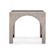 Tomlin Beige Game Table and Ottoman Set