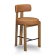 Odessa Brown Performance Vegan Leather Counter Stool