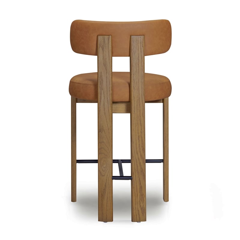 Odessa Brown Performance Vegan Leather Counter Stool