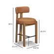 Odessa Brown Performance Vegan Leather Counter Stool