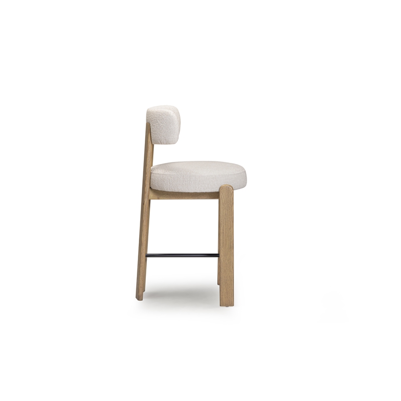 Odessa Cream Performance Fabric Counter Stool