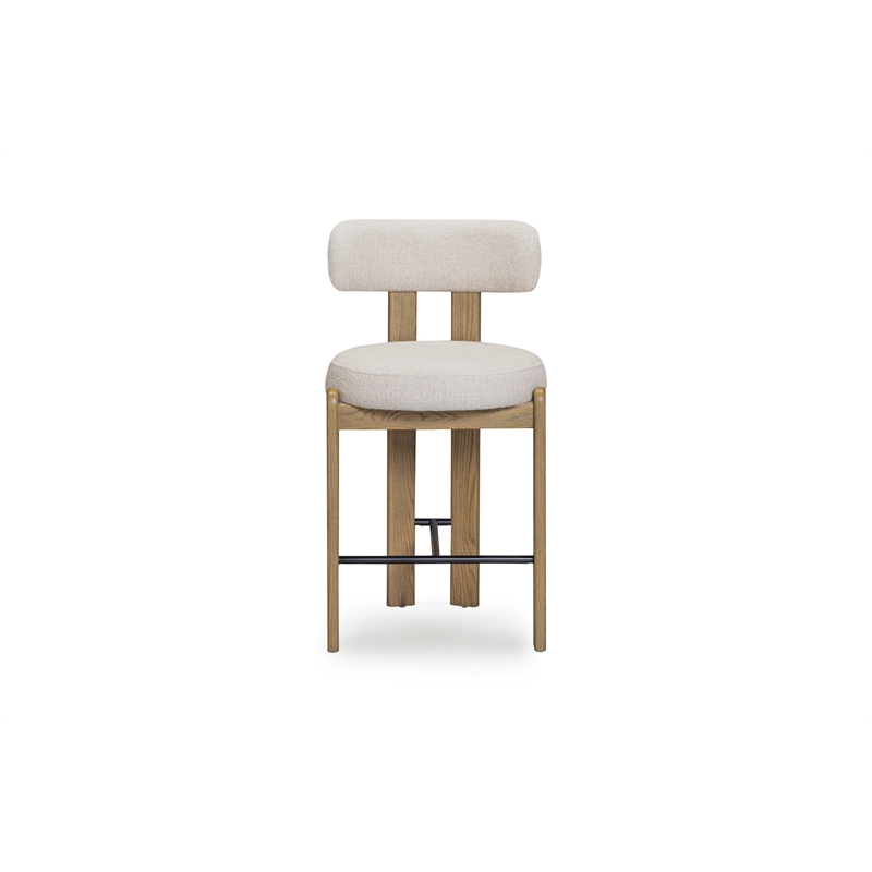 Odessa Cream Performance Fabric Counter Stool