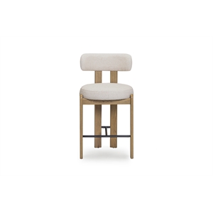 Odessa Cream Performance Fabric Counter Stool
