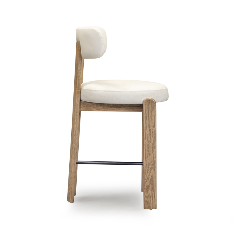 Odessa Cream Performance Vegan Leather Counter Stool