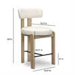 Odessa Cream Performance Vegan Leather Counter Stool