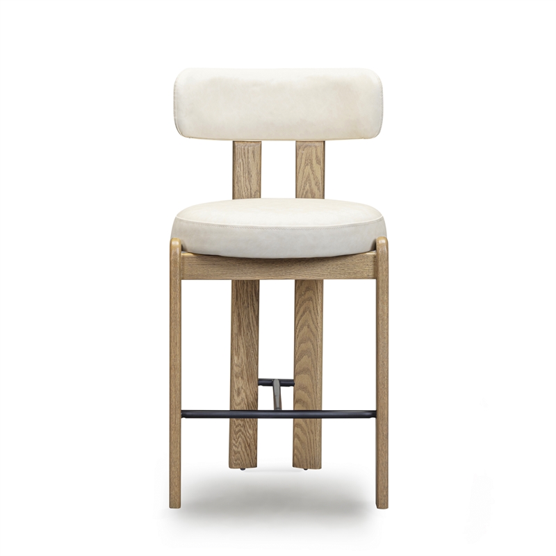 Odessa Cream Performance Vegan Leather Counter Stool