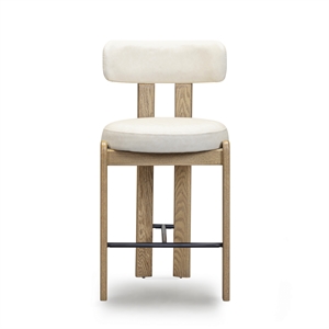 Odessa Cream Performance Vegan Leather Counter Stool