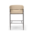 Tatum Taupe Performance Vegan Leather Counter Stool