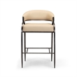 Tatum Taupe Performance Vegan Leather Counter Stool