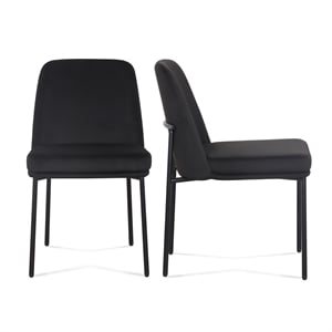 Sydney Black Performance Velvet Dining Chair Set of 2