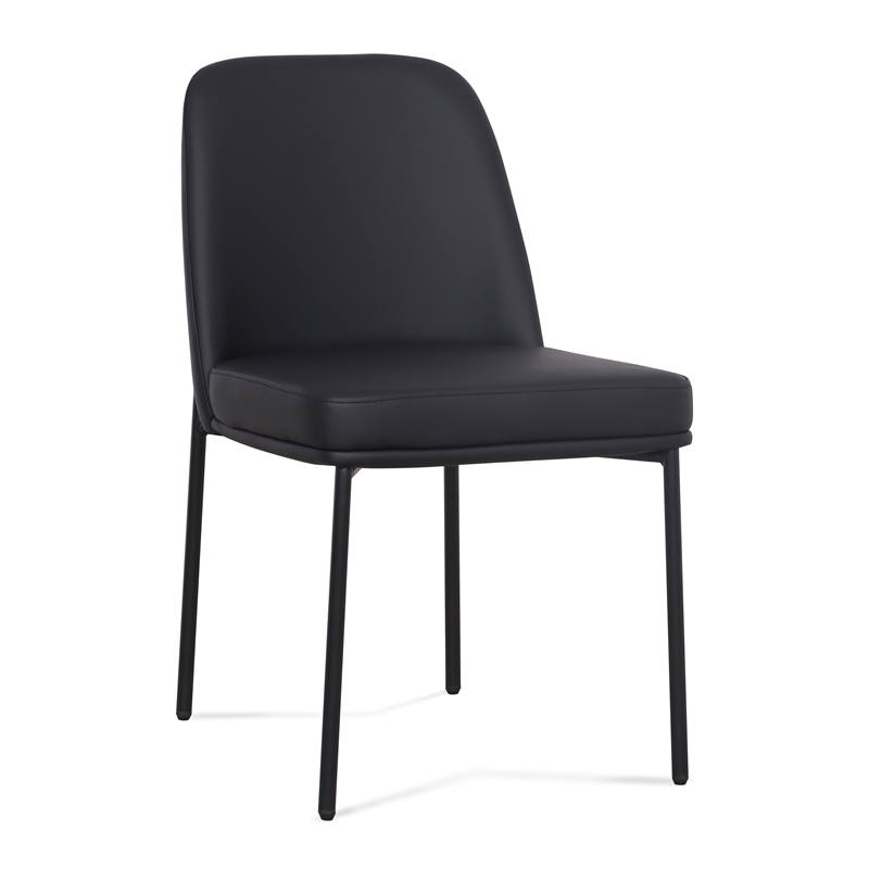 Sydney Black Performance Vegan Leather Dining Chair Set of 2