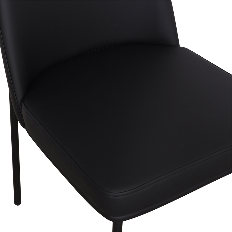 Sydney Black Performance Vegan Leather Dining Chair Set of 2
