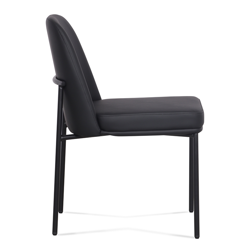 Sydney Black Performance Vegan Leather Dining Chair Set of 2