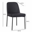 Sydney Black Performance Vegan Leather Dining Chair Set of 2