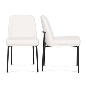 Sydney Cream Performance Vegan Leather Dining Chair Set of 2
