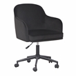 TOV Furniture Sydney Black Performance Velvet Office Desk Chair
